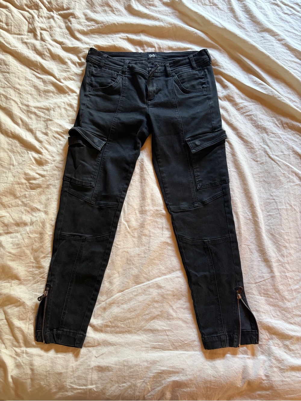 Dolce and Gabbana Black Cargo Skinny Jeans